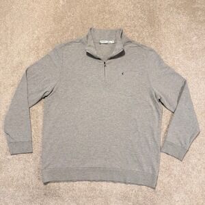 Criquet 1/4 Zip Pullover Mens‎ XXL Gray Modal Blend Long Sleeve Pocket Sweater